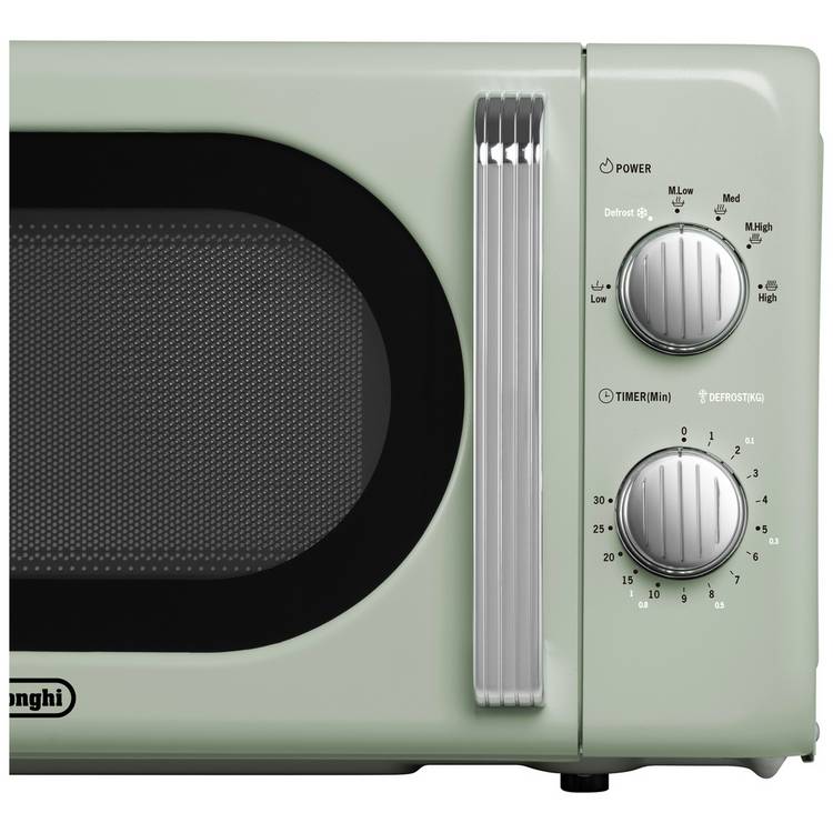 De'Longhi Argento Flora microwave sage green 20L, imported from the UK