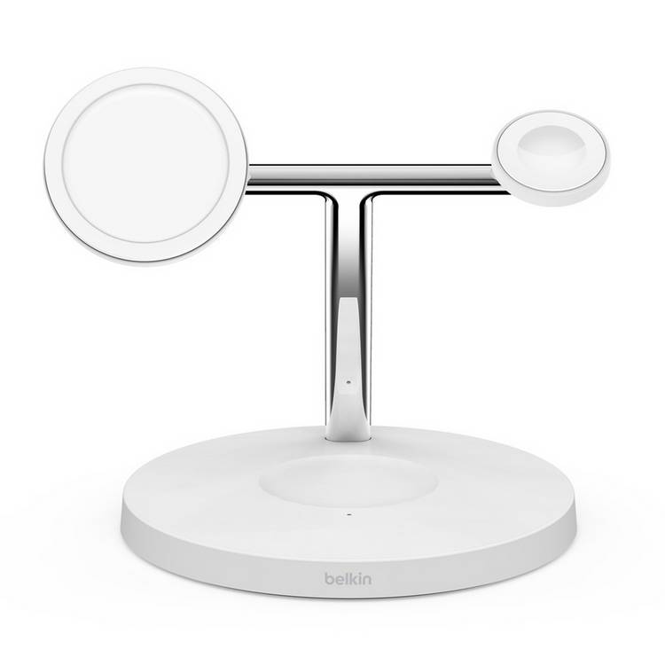 Belkin 3 in 1 MagSafe wireless charger stand white (British brand)