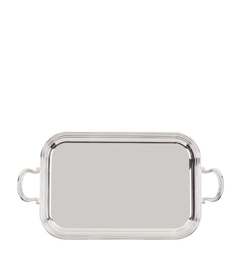 Greggio silver plated English tray with handles, 39cm x 26cm, UK version