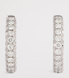 SHAY white gold diamond three-sided hoop earrings, UK version