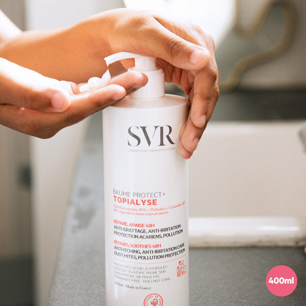 SVR Topialyse Protect+ body balm 400ml, imported from the UK