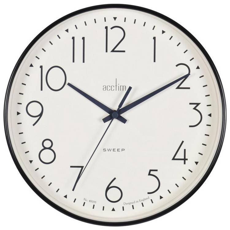 Acctim Earl sweep wall clock 25cm, UK version