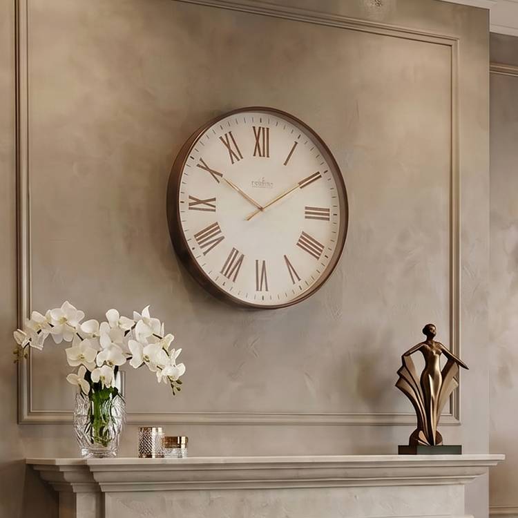Acctim wall clock in champagne finish 50cm, UK version