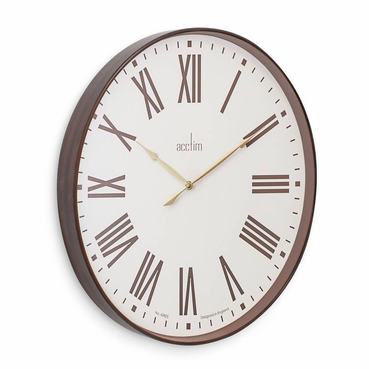 Acctim wall clock in champagne finish 50cm, UK version