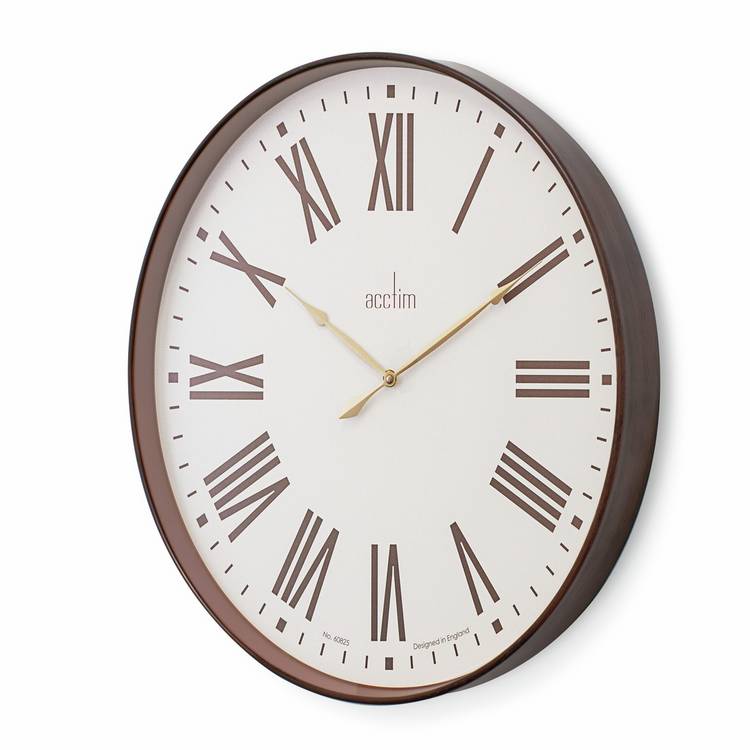 Acctim wall clock in champagne finish 50cm, UK version