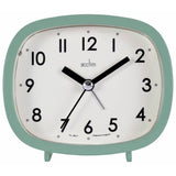 Acctim Hilda retro shaped alarm clock in green - British product