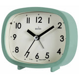 Acctim Hilda retro shaped alarm clock in green - British product