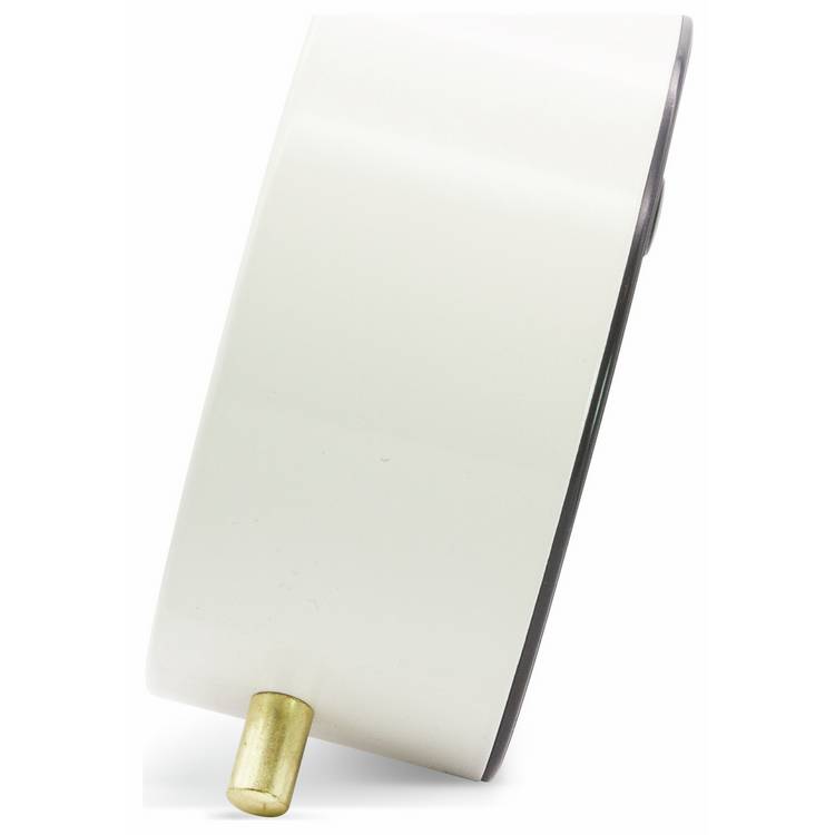 Acctim Fossen white alarm clock with gold feet - British product