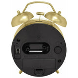 Acctim Aksel double bell alarm clock brass, imported from the UK
