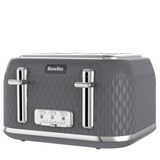 Argos Breville Curve 4 Slice Toaster - Grey and Chrome- Buy online at McGrocer