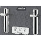 Breville Curve 4-slice toaster grey and chrome, imported from the UK