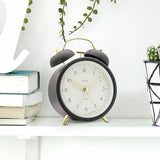 Acctim double bell alarm clock black (British brand)