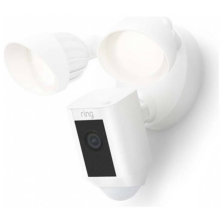 Ring white floodlight security camera Wired Plus, UK version