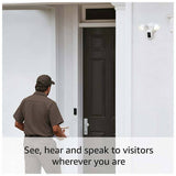 Ring white floodlight security camera Wired Plus, UK version