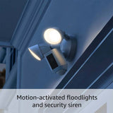 Ring white floodlight security camera Wired Plus, UK version