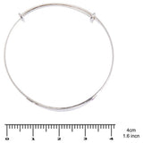 Revere sterling silver baby bangle with cubic zirconia, imported from the UK