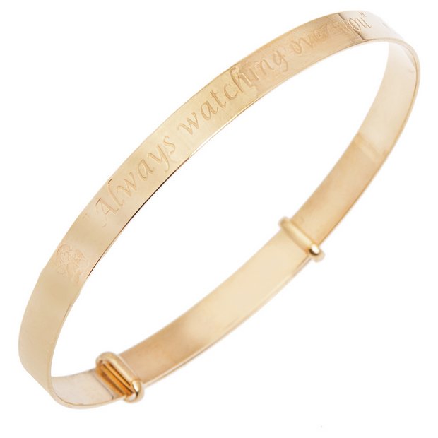 Revere gold plated silver baby bangle (British brand)