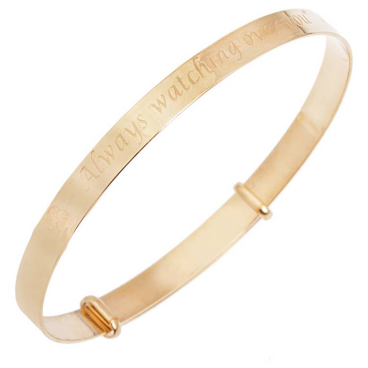 Revere gold plated silver baby bangle (British brand)