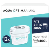 Aqua Optima Evolve Plus water filter cartridges pack of 12 (British brand)