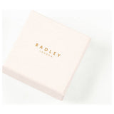 Radley silver-plated heart huggie earrings, imported from the UK