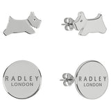 Radley silver dog stud earrings set of 2 - British product