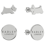 Radley silver dog stud earrings set of 2 - British product