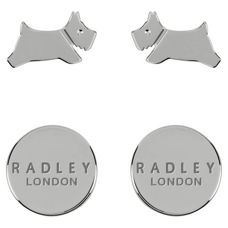 Radley silver dog stud earrings set of 2 - British product