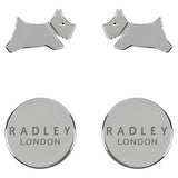 Radley silver dog stud earrings set of 2 - British product