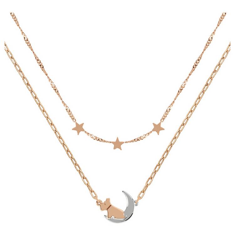Radley moon and star necklace with rose gold plating - British product