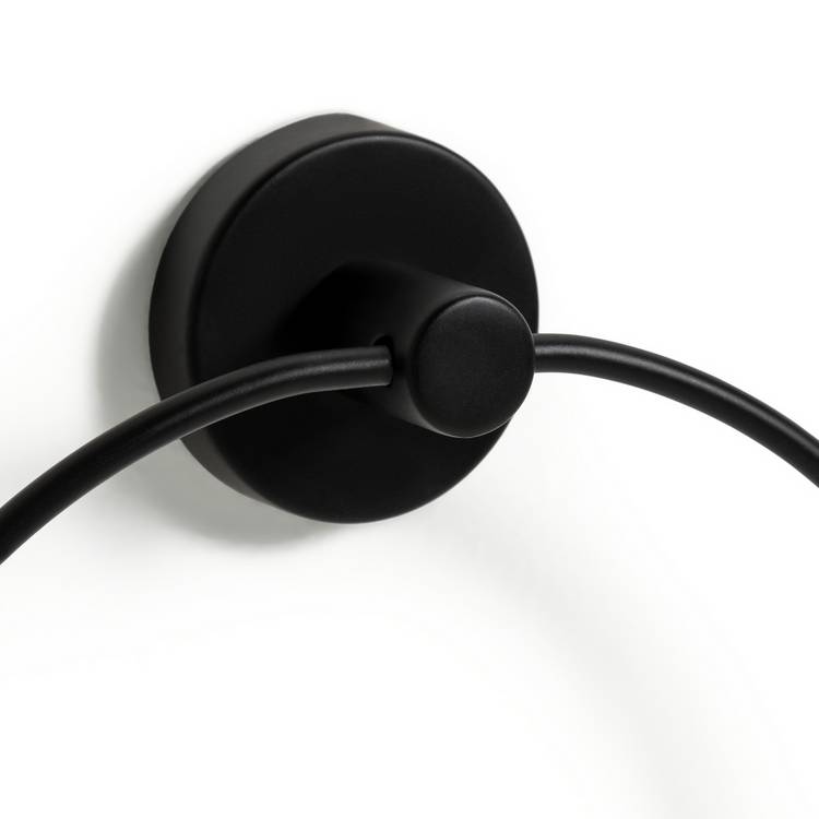 Habitat towel ring matt black wall mounted, UK version