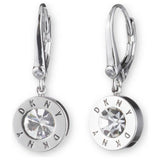 Argos DKNY Silver Plated Crystal Logo Drop Earrings- Buy online at McGrocer