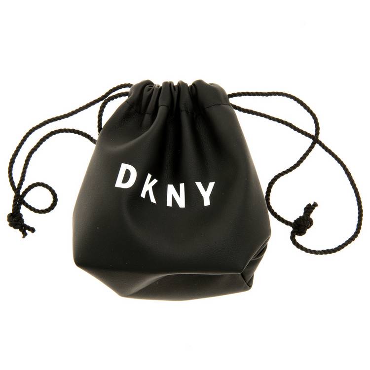 DKNY silver plated crystal drop earrings 10mm width 20mm drop, imported from the UK