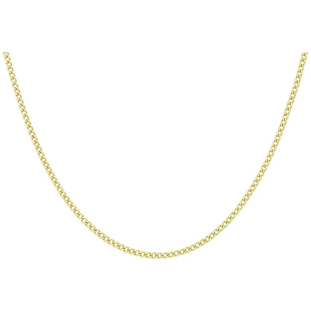 Revere 9ct yellow gold curb chain 20 inch - British product