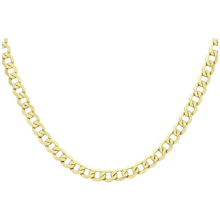 Revere 9ct yellow gold Italian diamond cut chain 61cm, imported from the UK