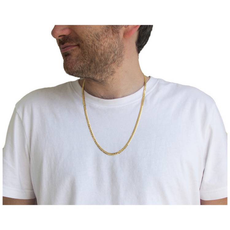 Revere 9ct yellow gold Italian diamond cut chain 61cm, imported from the UK