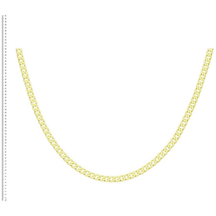 Revere 9ct yellow gold Italian diamond cut chain 61cm, imported from the UK