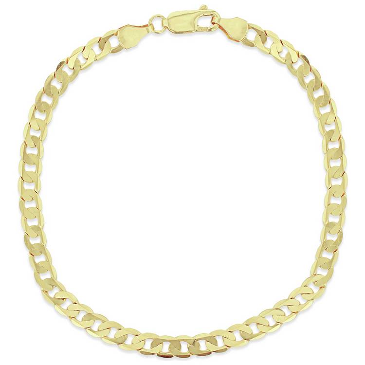 Revere 9ct yellow gold diamond cut bracelet 20cm - British product