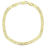 Revere 9ct yellow gold diamond cut bracelet 20cm - British product