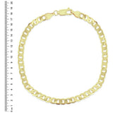 Revere 9ct yellow gold diamond cut bracelet 20cm - British product