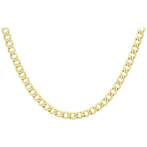 Revere 9ct yellow gold Italian diamond cut 18 inch chain (British brand)