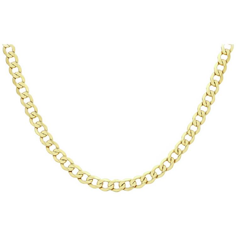 Revere 9ct yellow gold Italian diamond cut 18 inch chain (British brand)