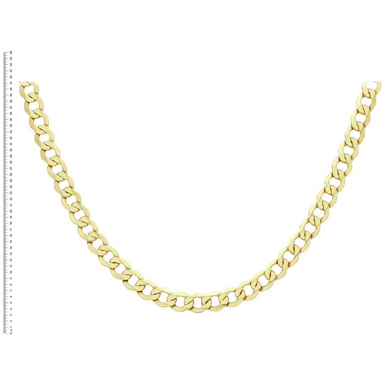 Revere 9ct yellow gold Italian diamond cut 18 inch chain (British brand)