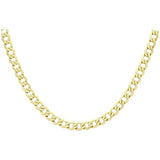 Revere 9ct yellow gold diamond cut curb chain 61cm - British product