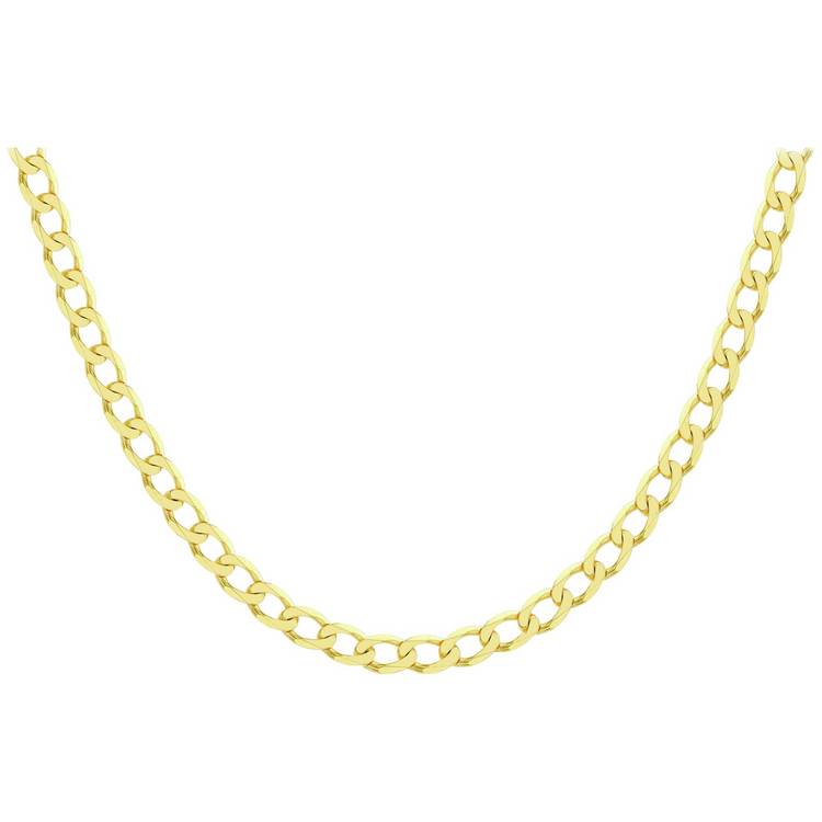 Revere 9ct yellow gold diamond cut chain 20in, imported from the UK