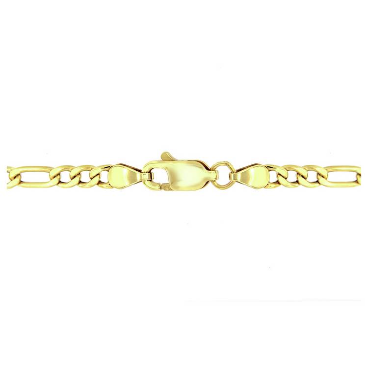 Revere 9ct yellow gold figaro link chain 51cm, imported from the UK