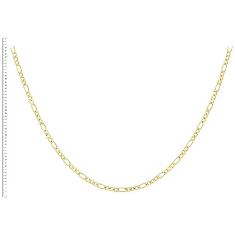 Revere 9ct yellow gold figaro link chain 51cm, imported from the UK
