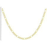 Revere 9ct yellow gold figaro chain 20 inch - British product