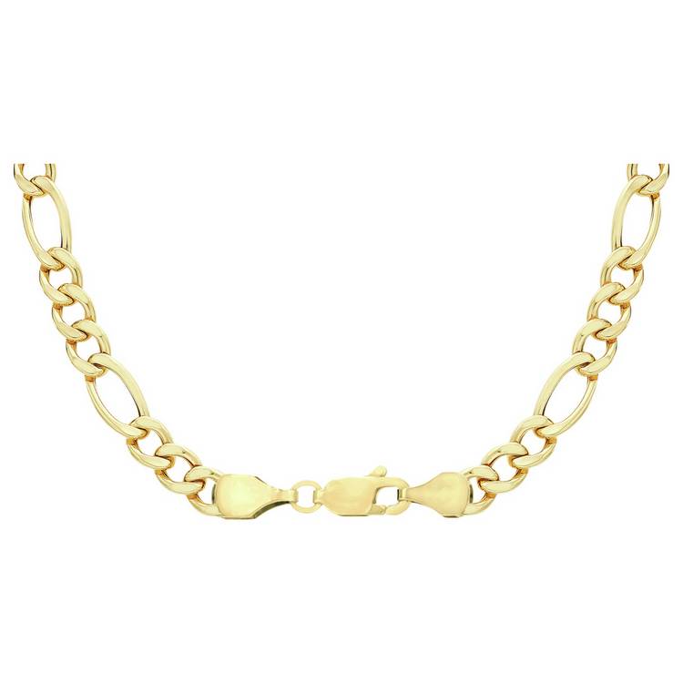 Revere 9ct yellow gold figaro chain 20 inch, imported from the UK