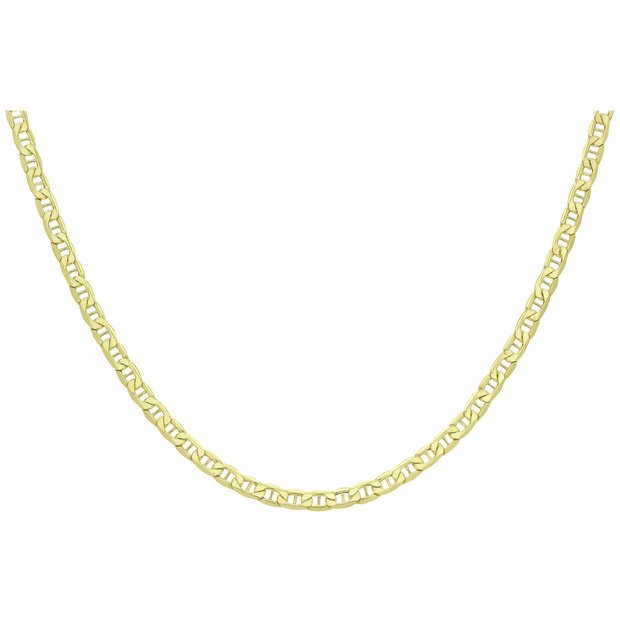 Revere 9ct yellow gold rambo link chain 18 inch - British product