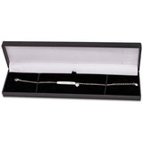 Revere sterling silver personalised heart charm ID bracelet (British brand)